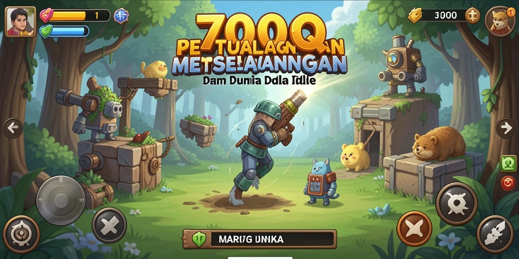 Tampilan gameplay 700Q yang penuh warna dan menarik.