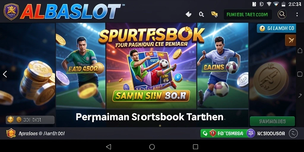 Tampilan menarik dari gameplay ALBASLOT dalam taruhan Sportsbook.