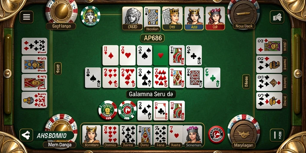Screenshot utama gameplay seru dari AP686 yang menampilkan aksi Domino.