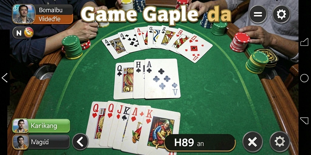 Tampilan gameplay Gaple yang seru dan menantang di H89.