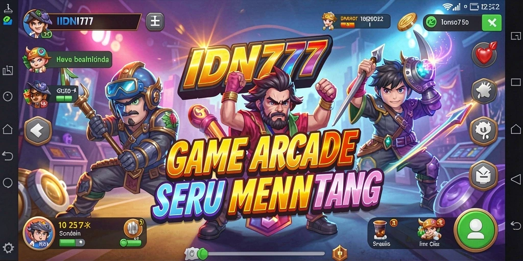 Tampilan screenshot gameplay IDN777 yang penuh warna dan aksi.