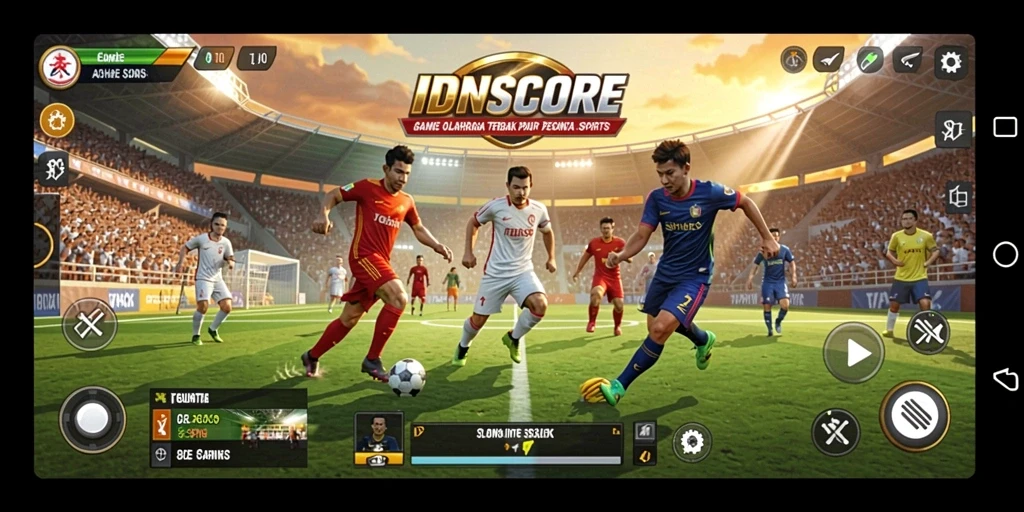 Tampilan gameplay IDNSCORE yang seru dan interaktif.