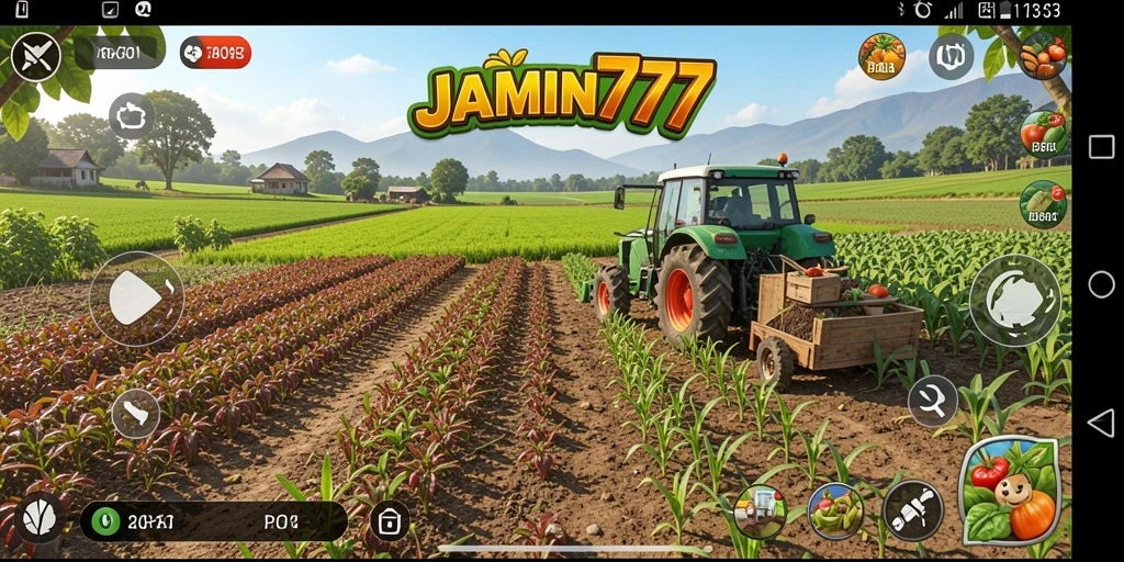 Tampilan gameplay seru di dunia pertanian JAMIN777.