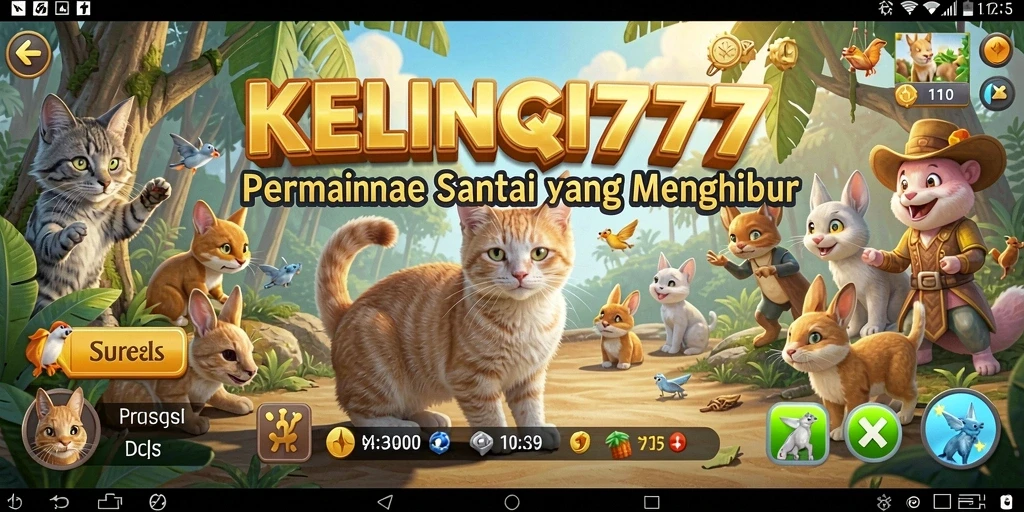 Tampilan gameplay <strong>KELINCI777</strong> yang ceria dan menenangkan.