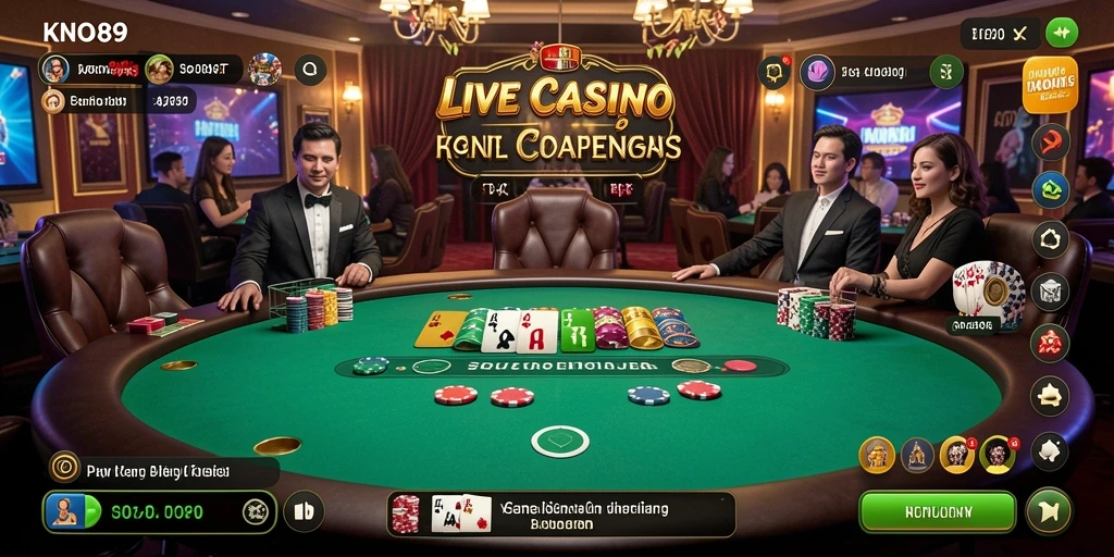 Tampilan menarik gameplay Live Casino KNO89 dengan dealer profesional.