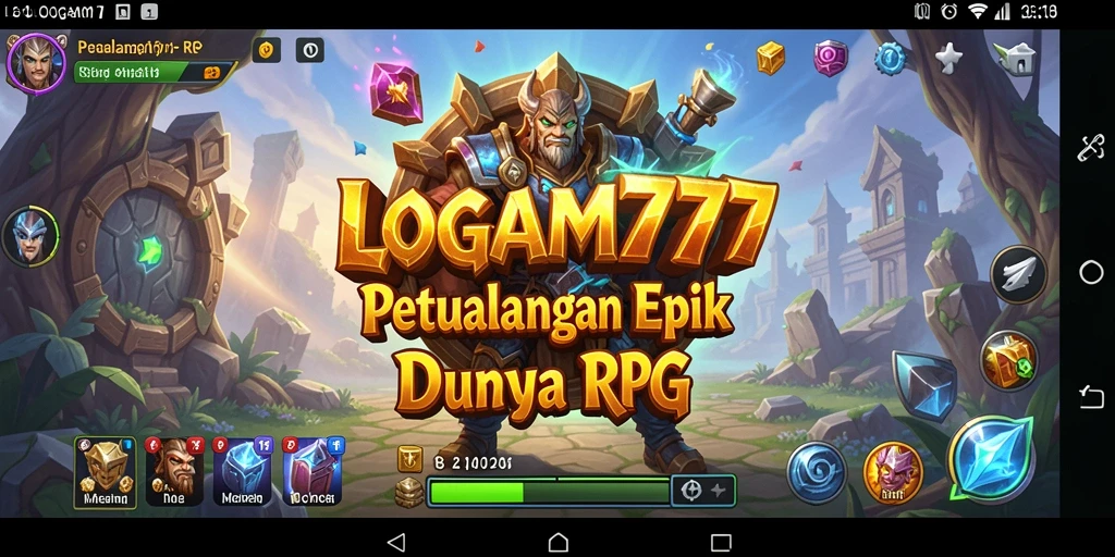 Tampilan gameplay RPG menakjubkan dari LOGAM777 yang penuh aksi.