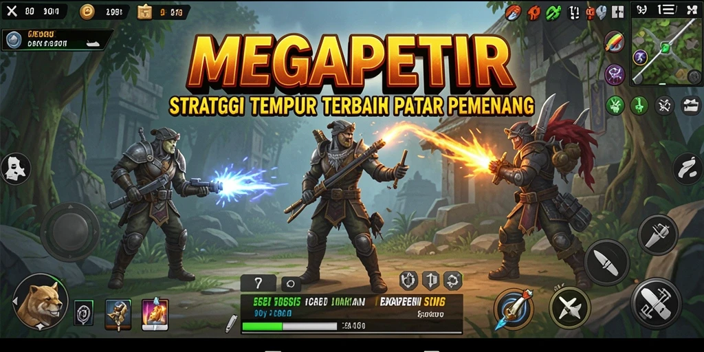 Gameplay mendebarkan dari MEGAPETIR dengan strategi tempur yang cerdik.