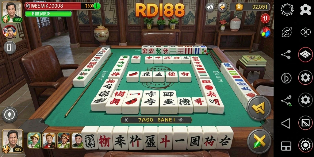 Tampilan gameplay RDI88 yang menarik dan seru dalam bermain Mahjong.