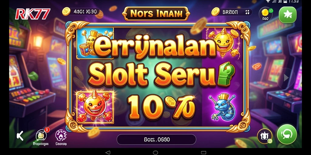 Tampilan gameplay Slot RK77 yang mendebarkan dan penuh aksi.