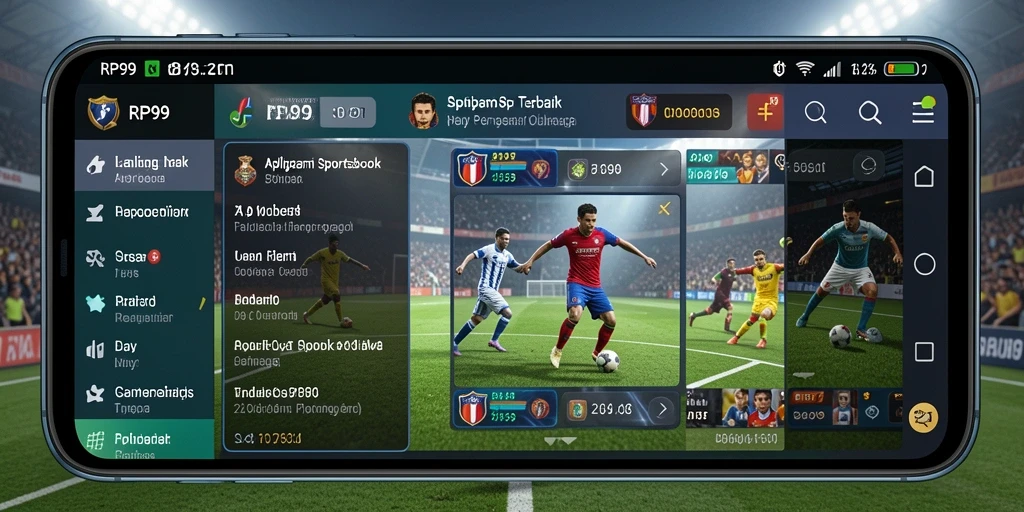 Tampilan gameplay Sportsbook yang menarik di RP99.