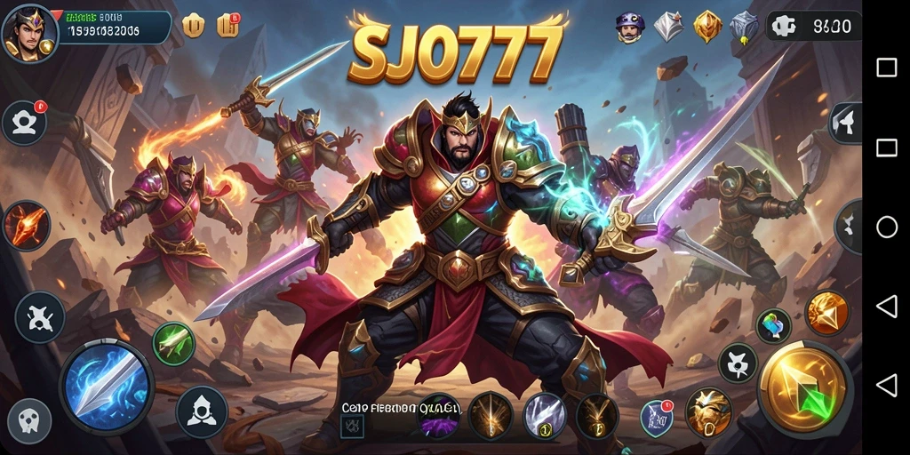 Tampilan seru dari gameplay pertempuran di SJO777