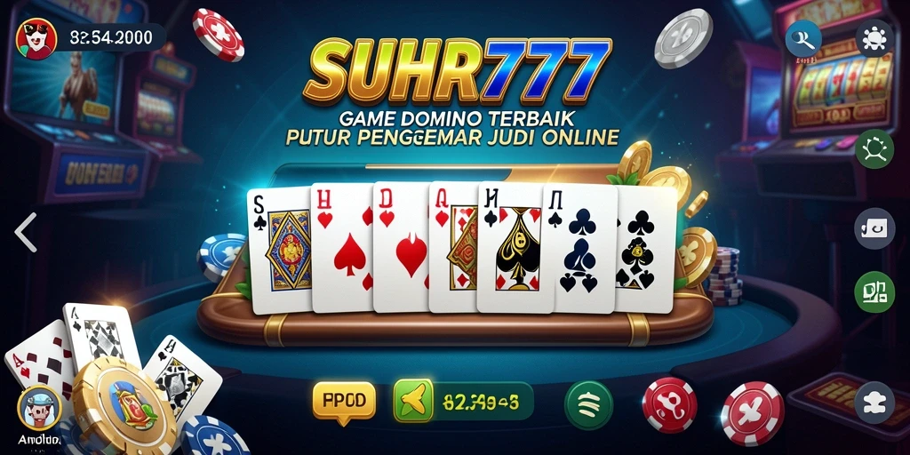 Tampilan gameplay utama SUHU777 dengan aksi seru bermain Domino.