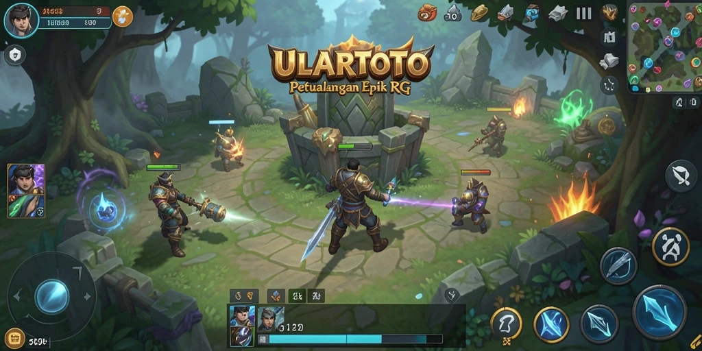 Screenshot utama ULARTOTO menampilkan aksi seru dalam permainan RPG.