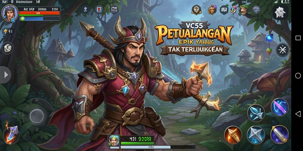 Tampilan gameplay seru dari VC55 dalam suasana petualangan.